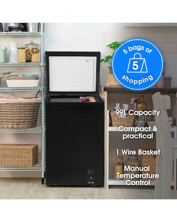 Abode A99CF0E1B Chest Freezer 99L - Black