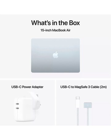 Apple MacBook Air (M4, 2025) 15in 10-Core CPU 10-Core GPU 16GB 512GB - Sky Blue