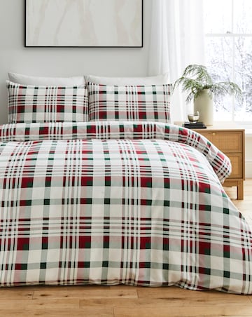Isla Check Brushed Cotton Duvet Cover Set