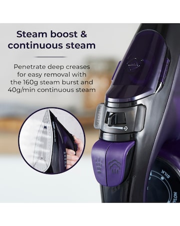 Tower CeraGlide T22011 Ultra Iron with Ceramic Soleplate Variable Steam, 2600W