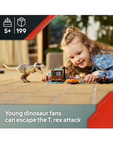 LEGO Jurassic World T. rex River Escape Dinosaur Figure Building Set 76975