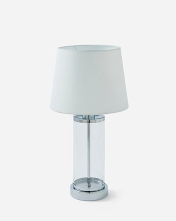 Bronte Clear Glass and Chrome Table Lamp