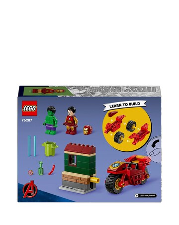 LEGO Marvel Iron Man with Bike and The Hulk Playset 76287