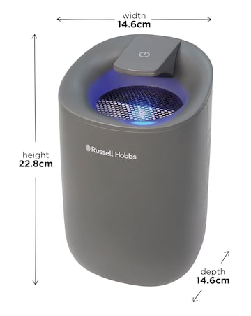 Russell Hobbs 600ml Grey Dehumidifier with Auto Defrost