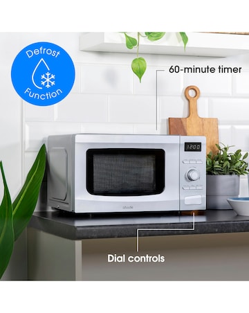 Abode AMD2002S 20L Silver Digital Microwave