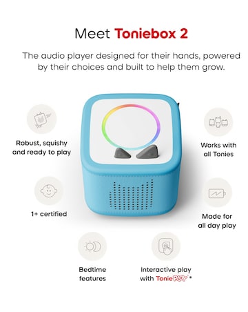 Tonies Toniebox 2 Starter Set with Creative Tonie Rubie - Sky Blue