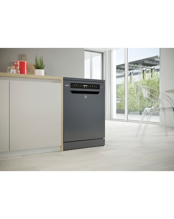 Hoover H-Dish 700 HF 4A4S3PSA-80 14 Place, Full Size WiFi Dishwasher - Graphite