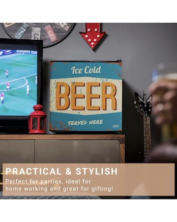 Kuhla KTTF0E6B-1011 Beer Sign Table Top Mini Fridge