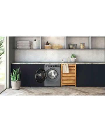 Hotpoint H899ADSGPOWERUK, 9kg, 1400rpm Washing Machine - Silver + Installation