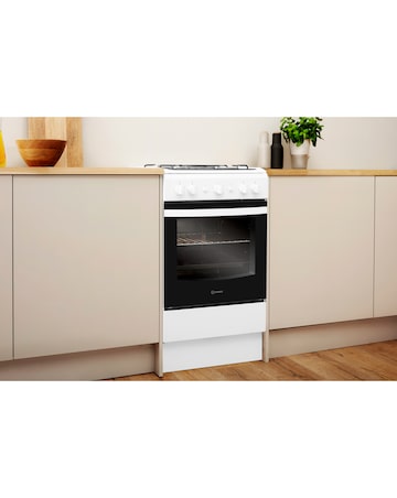 Indesit Cloe IS5G1KMW Gas Single 50cm Cooker White + Installation