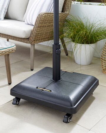 Charles Bentley Square Concrete Parasol Base with Wheels