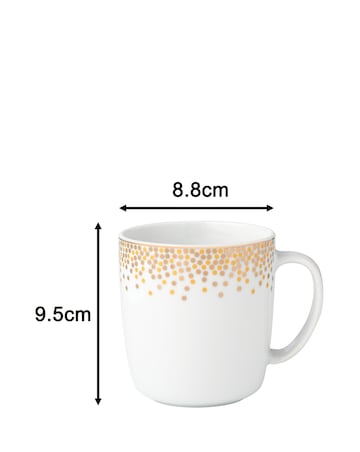 Waterside Set of 4 Gold Sparkle Mugs