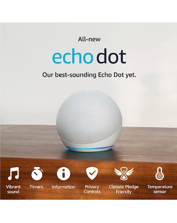 Amazon Echo Dot (5th Gen 2022) Smart Speaker with Alexa - Glacier White