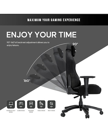 AndaSeat Luna Premium Gaming Chair - Black Fabric