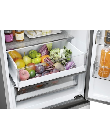 Haier HTW5618ENMG Combi Series 5 180cm Fridge Freezer - Inox