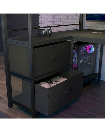 X Rocker Battlebunk XL RGB Double High Sleeper Bed