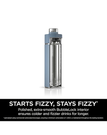 Ninja Thirsti Carbonated 20oz Bottle with Carbonation Lid in Blue