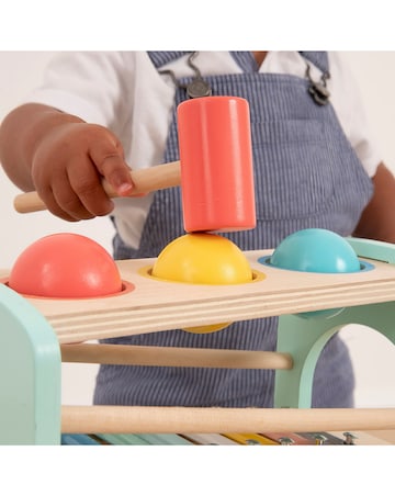 TP Owl & Fox Wooden Pound and Tap Bench Xylophone