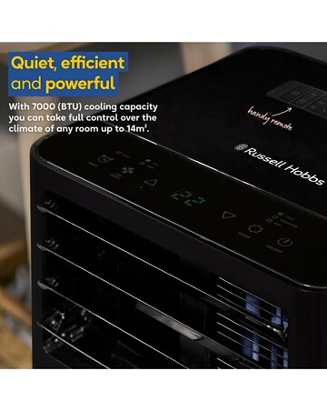 Russell Hobbs Black 3 in 1 Portable Air Conditioner, Dehumidifier & Air Cooler