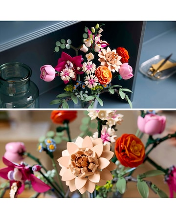 LEGO Botanicals Pretty Pink Flower Bouquet Floral Decor, Building Kit 10342