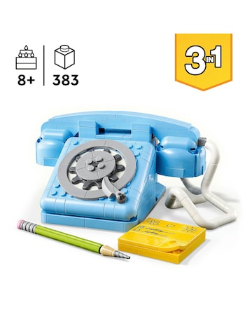 LEGO Creator 3in1 Retro Telephone 1960s Vintage Toy 31174