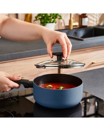 Morphy Richards Recycled Aluminium Blue 5 Piece Pan Set