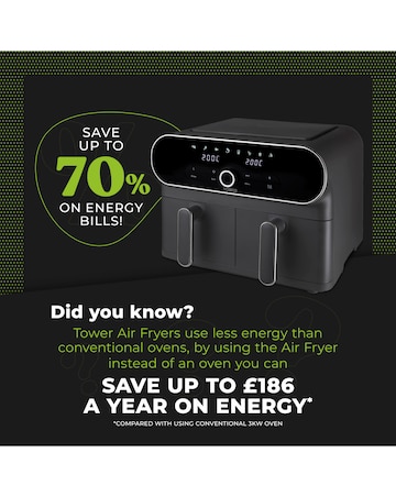 Tower T17138 Vortx 10.4L Dual Basket Air Fryer