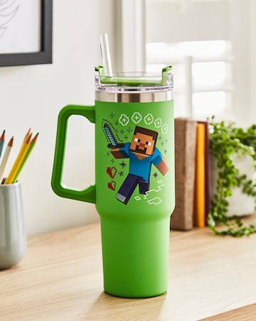 Minecraft Steve & Creeper 900ml Tumbler & Straw