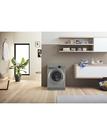 Hotpoint NSWM 1046 BS UK 10kg, 1400rpm, Washing Machine - Silver + Installation