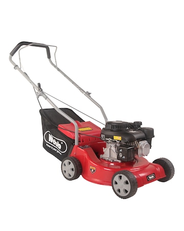 Webb Dynamic 39cm Hand Push Petrol Lawnmower with Polydeck