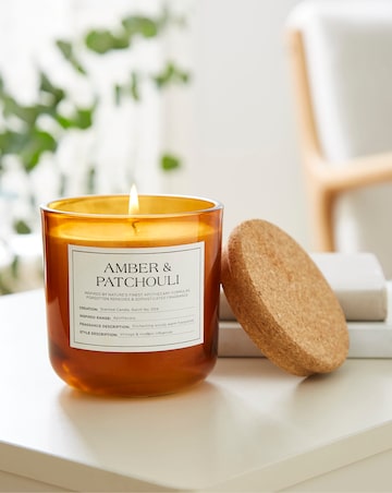 Apothecary Amber & Patchouli Medium Glass Candle
