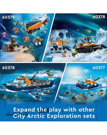 LEGO City Arctic Explorer Ship, Big Floating Boat Toy 60368