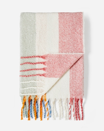 Striped Faux Mohair Throw