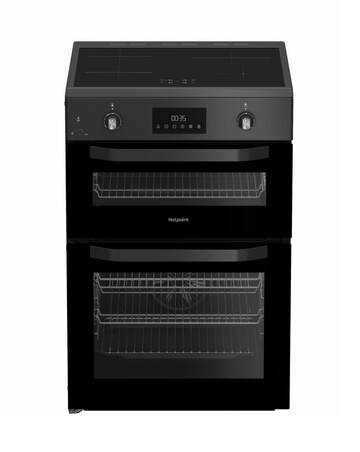 Hotpoint HDE6IDC2SA 60cm Electric Double Cooker with Induction Hob - Anthracite
