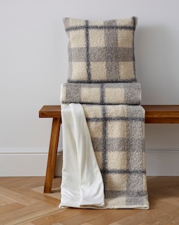 Boucle Checked Throw