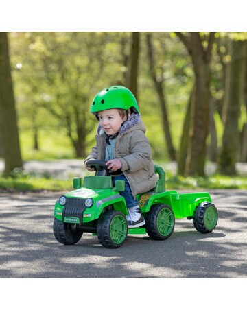 EVO Jurassic 4x4 Ride On with Trailer - Green