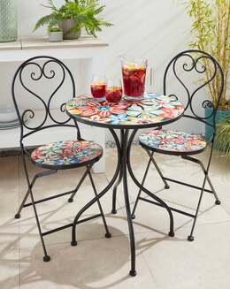 Floral Fiesta Mosaic Bistro Set