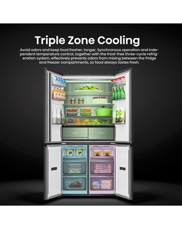 Hisense KitchenFit RQ768N4GBE Multi-Door Fridge Freezer - Black