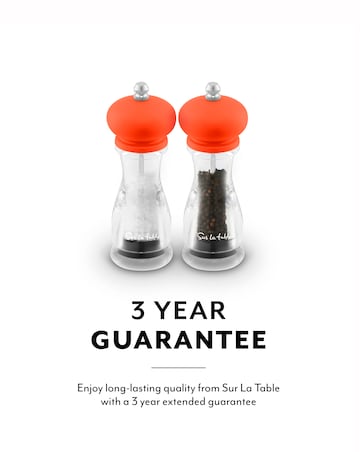 Sur La Table 2 Piece Salt & Pepper Mill Set Orange