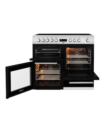 Beko KDVC100X 100cm Electric Double Oven Ceramic Hob - Stainless Steel