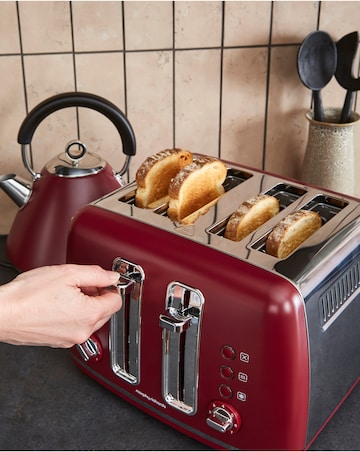 Morphy Richards Accents Pyramid Kettle & Toaster Rhubarb