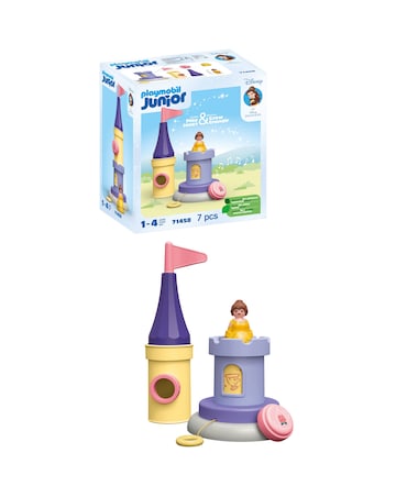 PLAYMOBIL 71458 Junior & Disney: Belle's Play Tower with Sound