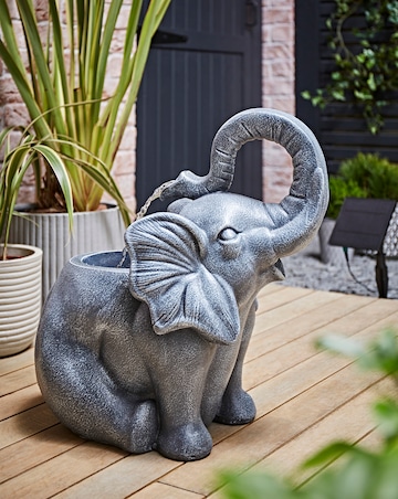 Solar Elephant Water Feature