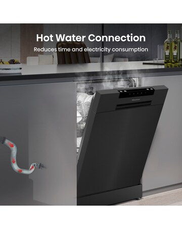 Hisense HS523E15BUK Slimline 10 Place Settings Dishwasher - Black