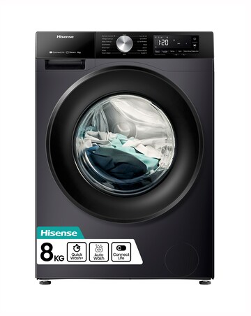 Hisense 3S Series WF3S8043BB3 WiFi-enabled 8kg 1400 Spin Washing Machine - Black