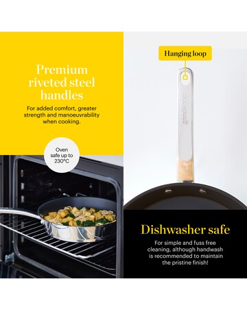 Tower x Good Food Stainless Steel 2 Piece Frying Pan Set