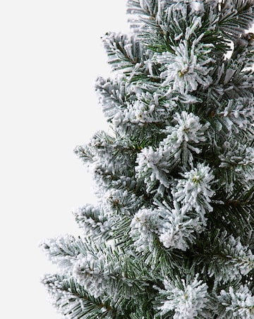 Pre-Lit Aspen Slim Flocked Christmas Tree