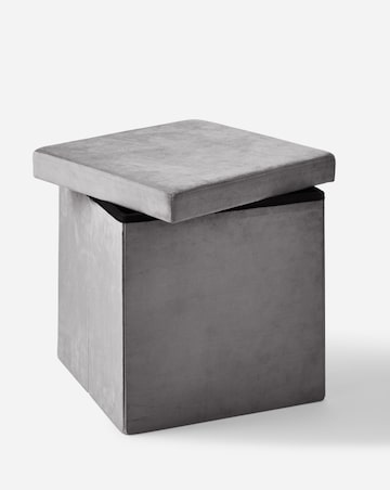 Velvet Foldable Storage Ottoman Cube