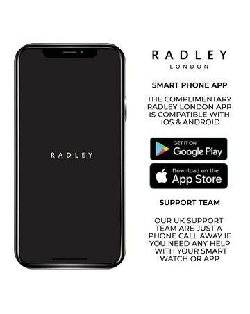 Radley Series 56 Ink Silicone Strap Smart Watch and Wireless Earbuds Bundle