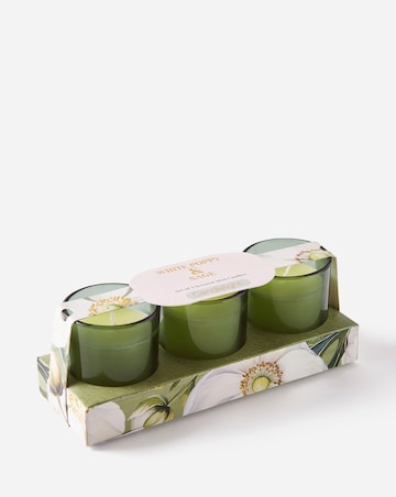 White Poppy & Sage Set of 3 Votive Candles